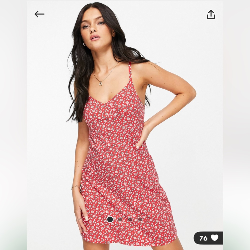 Hollister Cami Dress in Red Floral
